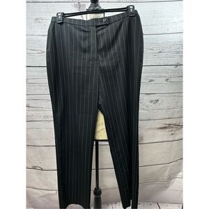Haggar Womens Black Pinstripe Dress Pants Size 10 Average‎ Straight Leg Career